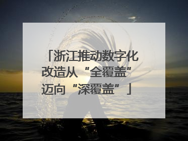 浙江推动数字化改造从“全覆盖”迈向“深覆盖”