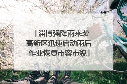 淄博强降雨来袭 高新区迅速启动雨后作业恢复市容市貌