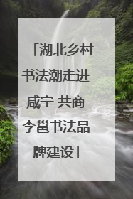 湖北乡村书法潮走进咸宁 共商李邕书法品牌建设