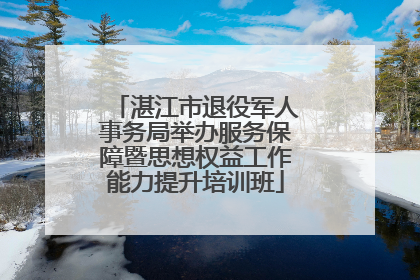 湛江市退役军人事务局举办服务保障暨思想权益工作能力提升培训班