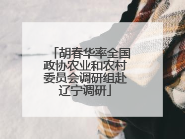 胡春华率全国政协农业和农村委员会调研组赴辽宁调研