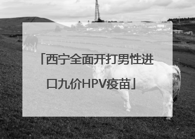西宁全面开打男性进口九价HPV疫苗