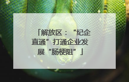 解放区：“纪企直通”打通企业发展“肠梗阻”