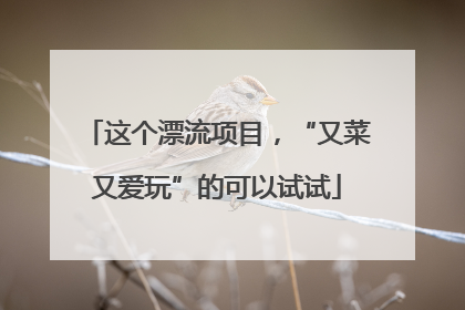 这个漂流项目，“又菜又爱玩”的可以试试