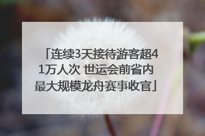 连续3天接待游客超41万人次 世运会前省内最大规模龙舟赛事收官