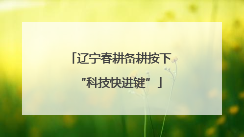 辽宁春耕备耕按下“科技快进键”