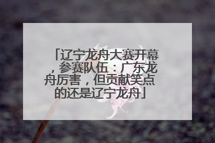 辽宁龙舟大赛开幕，参赛队伍：广东龙舟厉害，但贡献笑点的还是辽宁龙舟