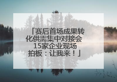 赛后首场成果转化供需集中对接会 15家企业现场拍板：让我来！