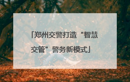 郑州交警打造“智慧交管”警务新模式