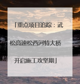 重点项目追踪：武松高速松西河特大桥开启施工攻坚期