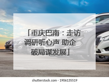 重庆巴南：走访调研听心声 助企破局谋发展