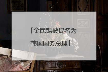 金民锡被提名为韩国国务总理