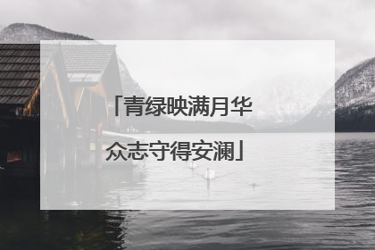 青绿映满月华 众志守得安澜