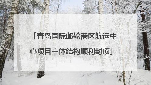 青岛国际邮轮港区航运中心项目主体结构顺利封顶