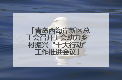 青岛西海岸新区总工会召开工会助力乡村振兴“十大行动”工作推进会议