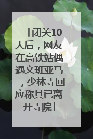 闭关10天后，网友在高铁站偶遇文班亚马，少林寺回应称其已离开寺院