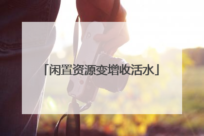 闲置资源变增收活水