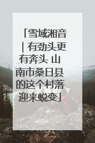 雪域湘音｜有劲头更有奔头 山南市桑日县的这个村落迎来蜕变