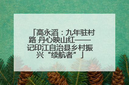 高永滔：九年驻村路 丹心映山红——记印江自治县乡村振兴“续航者”