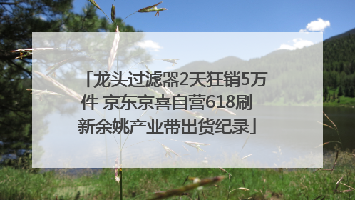 龙头过滤器2天狂销5万件 京东京喜自营618刷新余姚产业带出货纪录