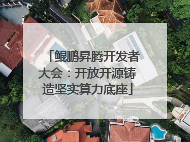 鲲鹏昇腾开发者大会：开放开源铸造坚实算力底座