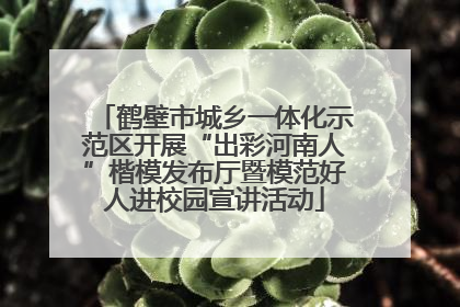 鹤壁市城乡一体化示范区开展“出彩河南人”楷模发布厅暨模范好人进校园宣讲活动