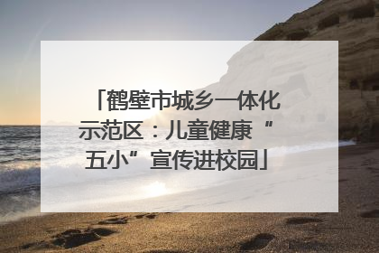 鹤壁市城乡一体化示范区：儿童健康“五小”宣传进校园