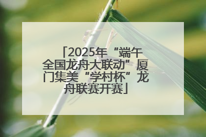 2025年“端午全国龙舟大联动”厦门集美“学村杯”龙舟联赛开赛