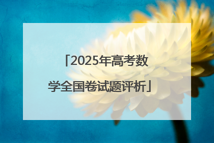 2025年高考数学全国卷试题评析