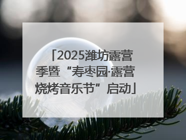 2025潍坊露营季暨“寿枣园·露营烧烤音乐节”启动